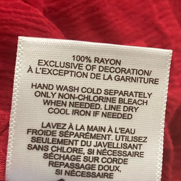 Like New Express Bohemian Boho Bell Sleeve Flare Red Blouse - Picture 3 of 3